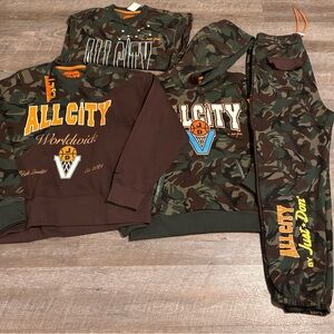 JUST DON all city camo collection XL + hoodie large +long sleeve medium